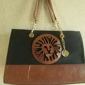 Good, genuine, leather, Anne Klein satchel purse